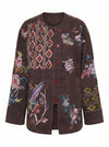 Artisan Embroidered Jacket - Brown - Product only, no model