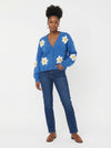 Cardigan Daisys - Cobalt Blue - Full body studio shot on white background