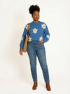 Sweater Daisys - Cornflower Blue - Full body studio shot on white background