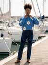 Sweater Daisys - Cornflower Blue - Lifestyle editorial shot