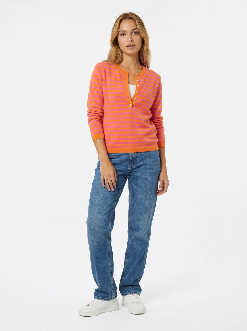Striped Sweater Matilde - Default - Full body studio shot on white background