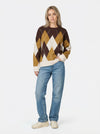 Argyle Knit Sweater Helen - Default - Full body studio shot on white background