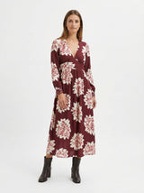 Cherie Floral Midi Dress - Default - Full body studio shot on white background