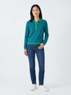 Striped Henley Sweater Fiona - Default - Full body studio shot on white background