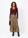 Bella Embroidered Maxi Skirt - Default - Full body studio shot on white background