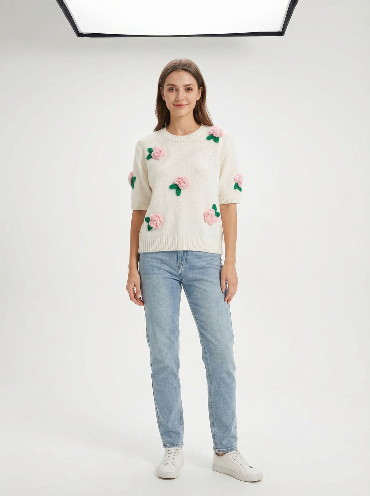 Sweater Roses - Default - Full body studio shot on white background