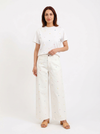 Pants Floral Embroidery - Default - Full body studio shot on white background