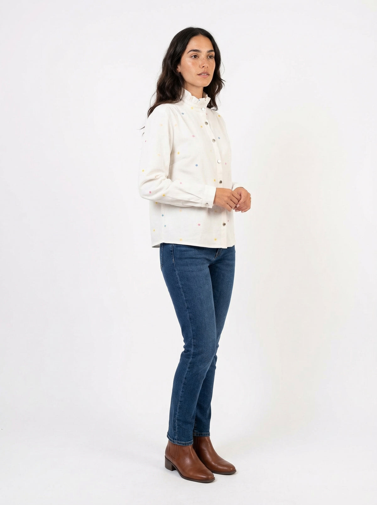 Blouse Guadalupe - Default - Full body studio shot on white background
