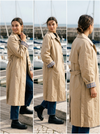 Gingham Lined Trench Coat - Default - Lifestyle editorial shot