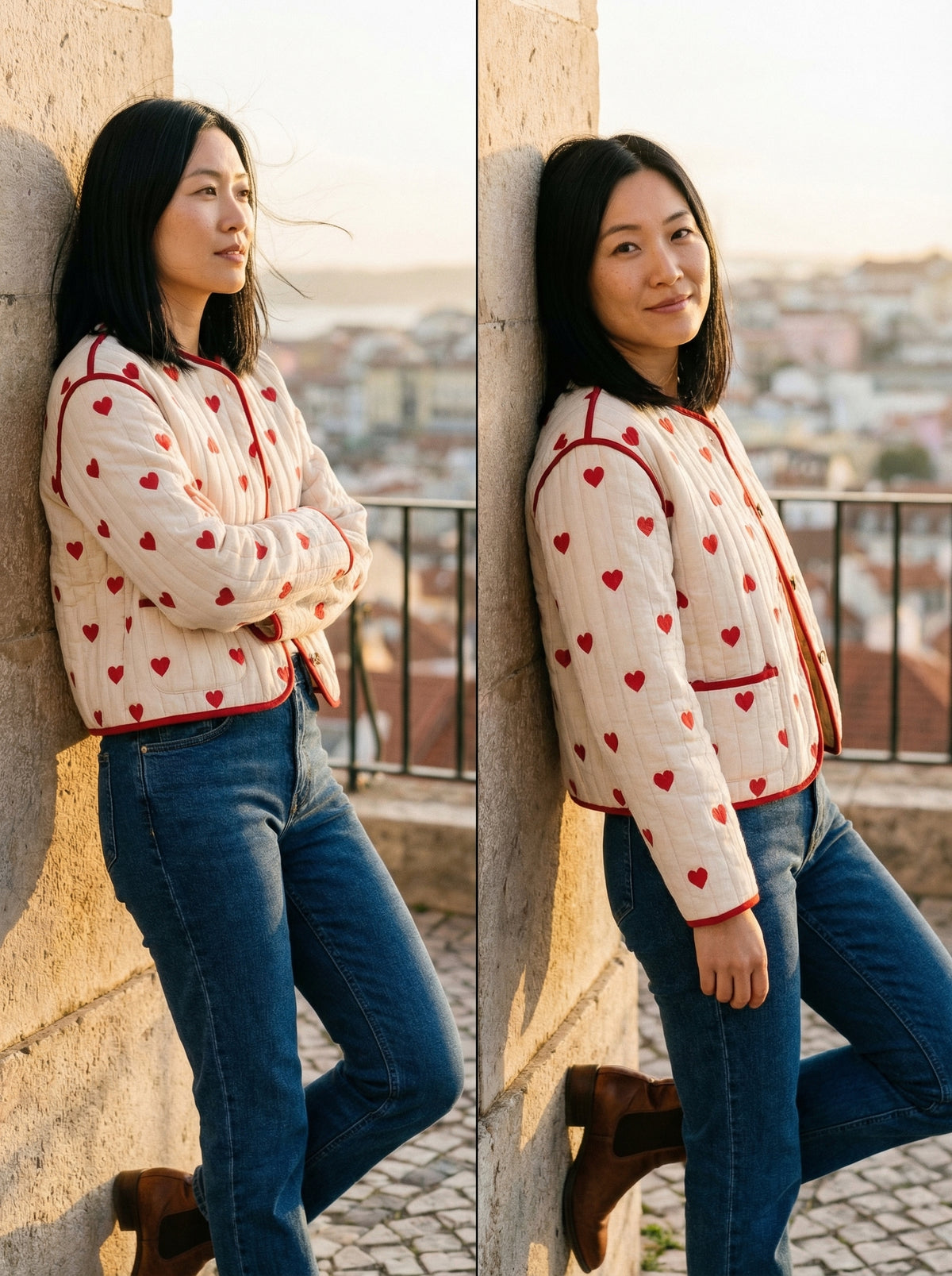 Quilted Heart Jacket - Default - Lifestyle editorial shot