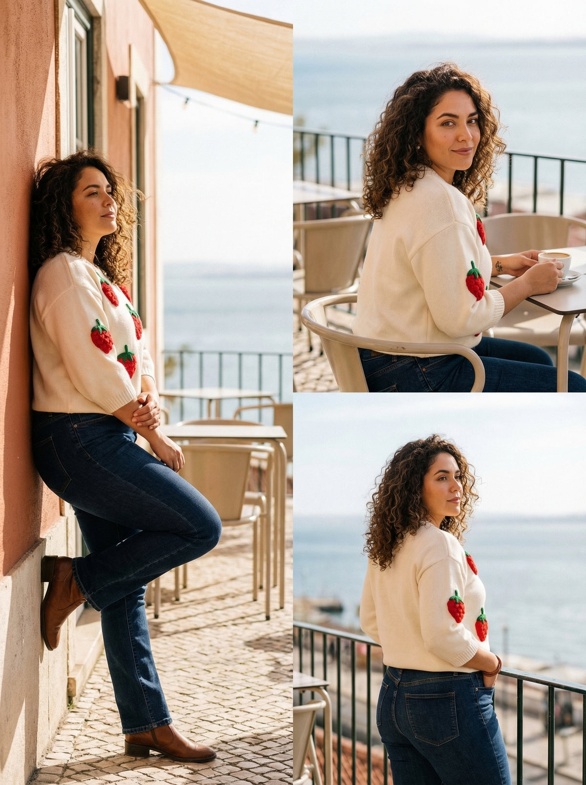 3D Strawberry Sweater - Default - Lifestyle editorial shot