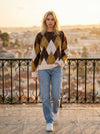 Argyle Knit Sweater Helen - Default - Lifestyle editorial shot
