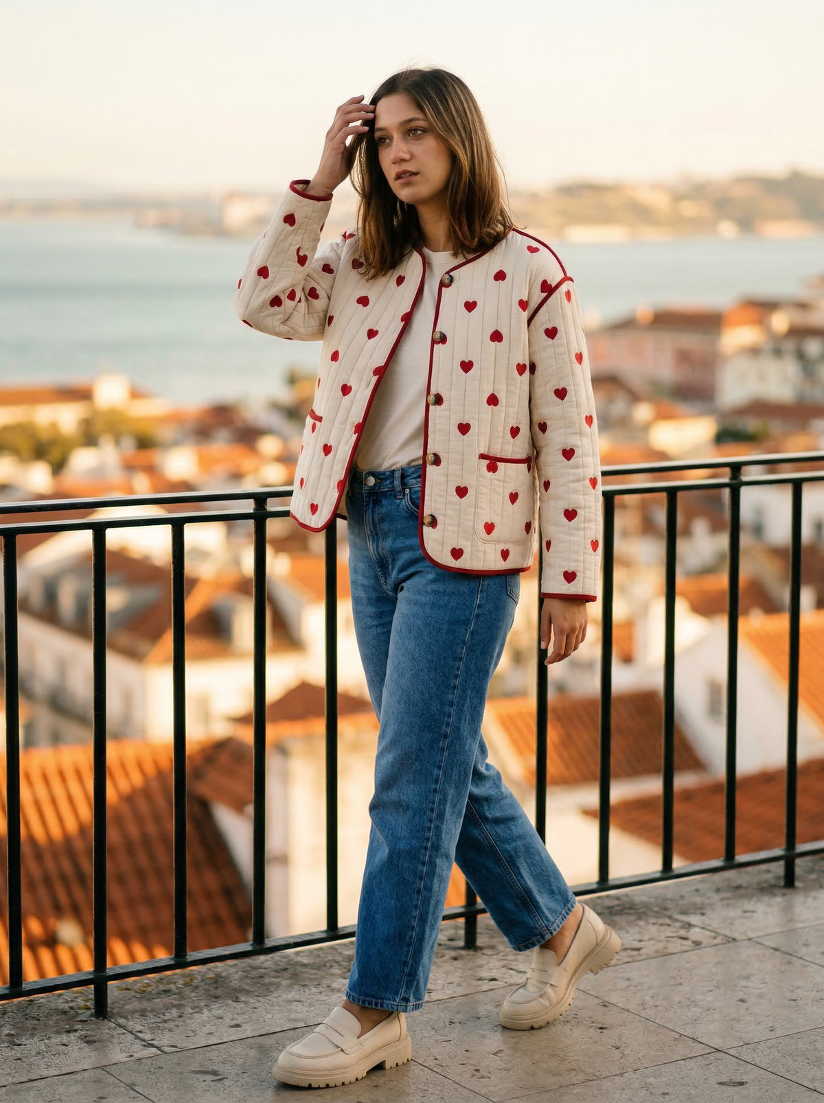 Quilted Heart Jacket - Default - Lifestyle editorial shot