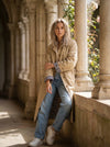Gingham Lined Trench Coat - Default - Lifestyle editorial shot