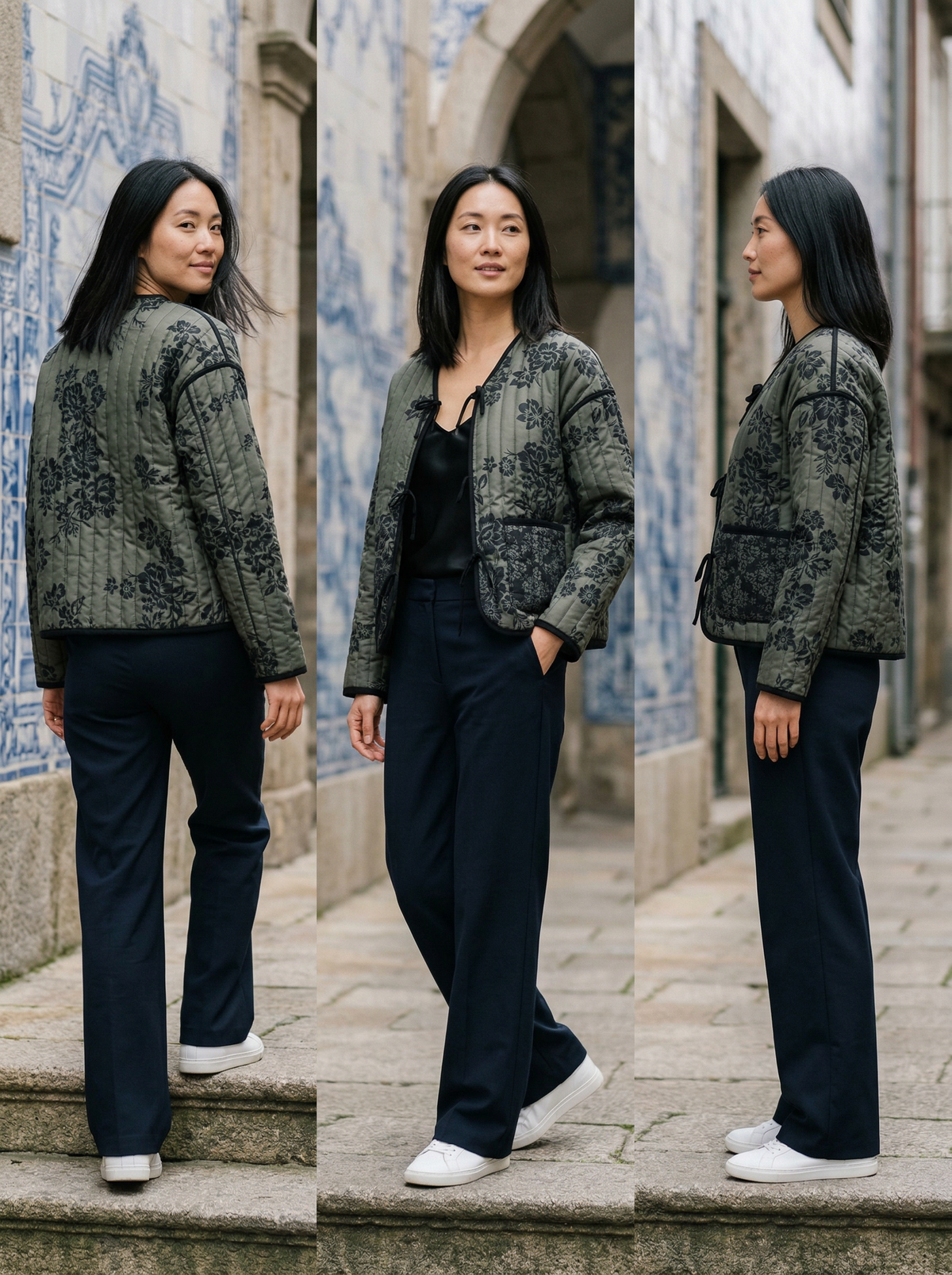 Floral Quilted Jacket Samantha - Default - Lifestyle editorial shot
