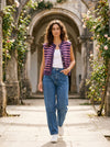 Striped Knit Vest - Default - Lifestyle editorial shot, alternate setting