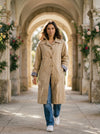 Gingham Lined Trench Coat - Default - Lifestyle editorial shot, alternate setting