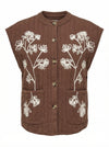 Embroidered Quilted Vest Paola - Default - Product only, no model