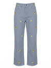 Pinstripe Lemon Pants - Default - Product only, no model