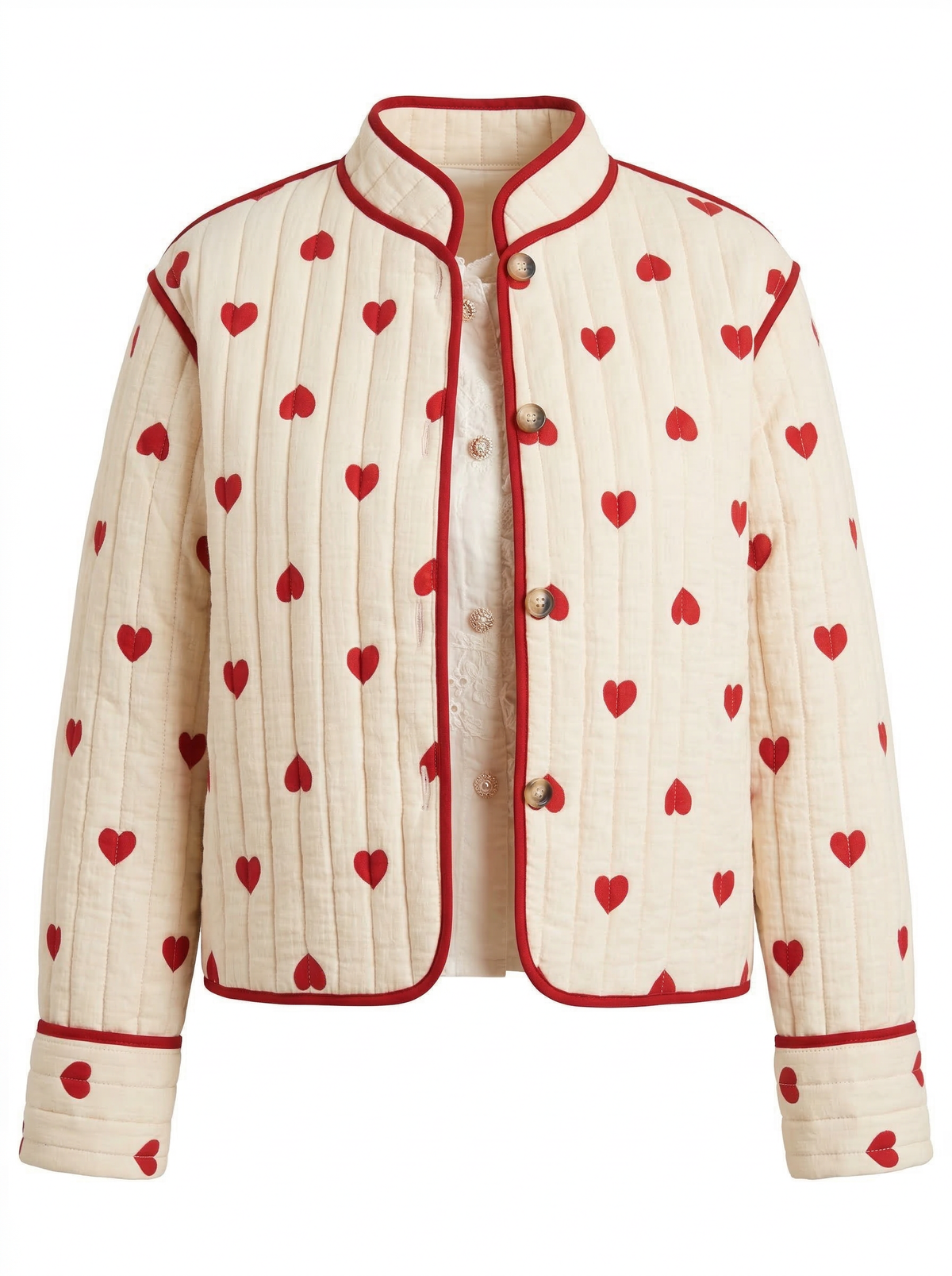 Quilted Heart Jacket - Default - Product only, no model
