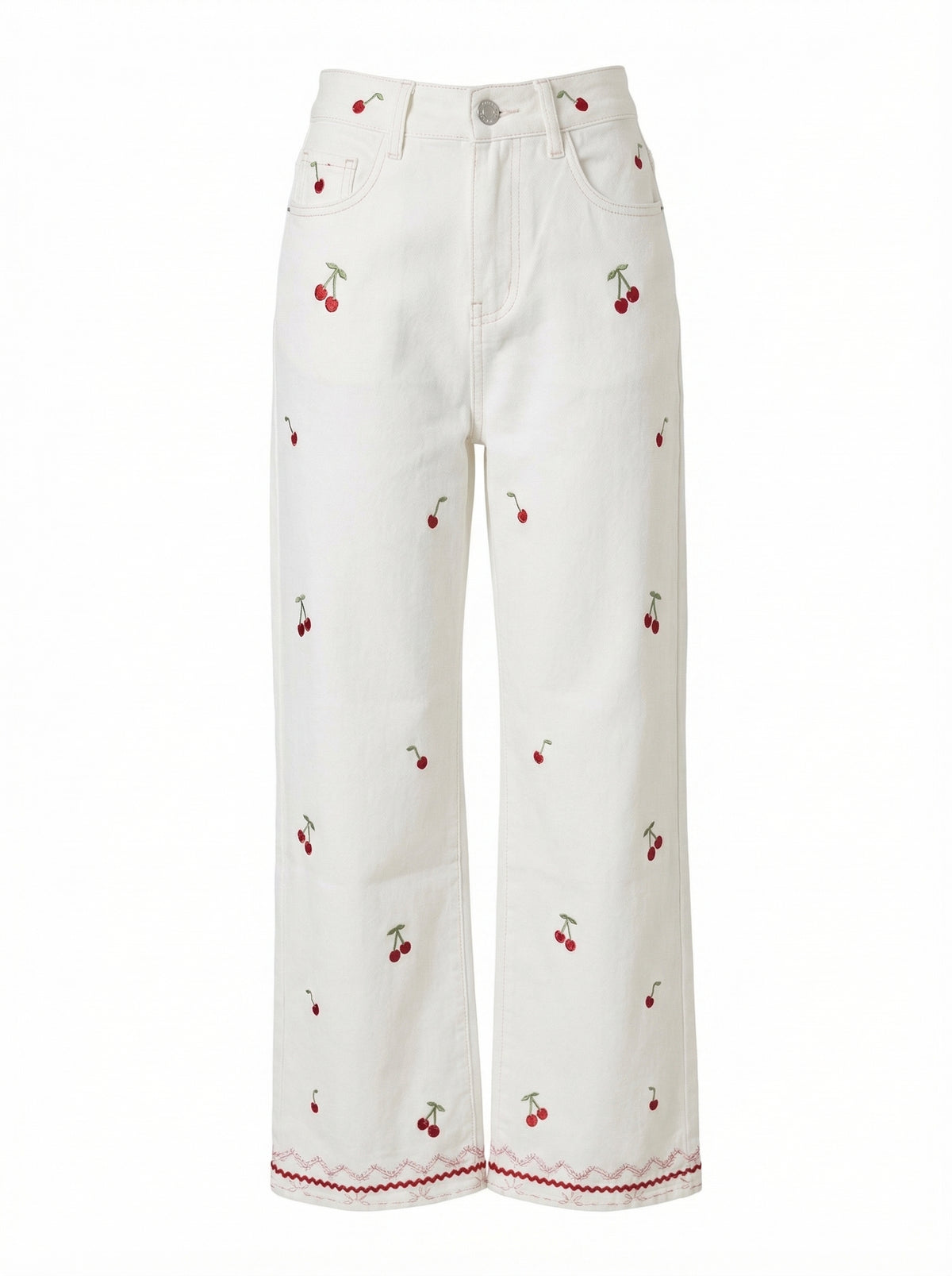 Cherry Embroidered Pants - Default - Product only, no model