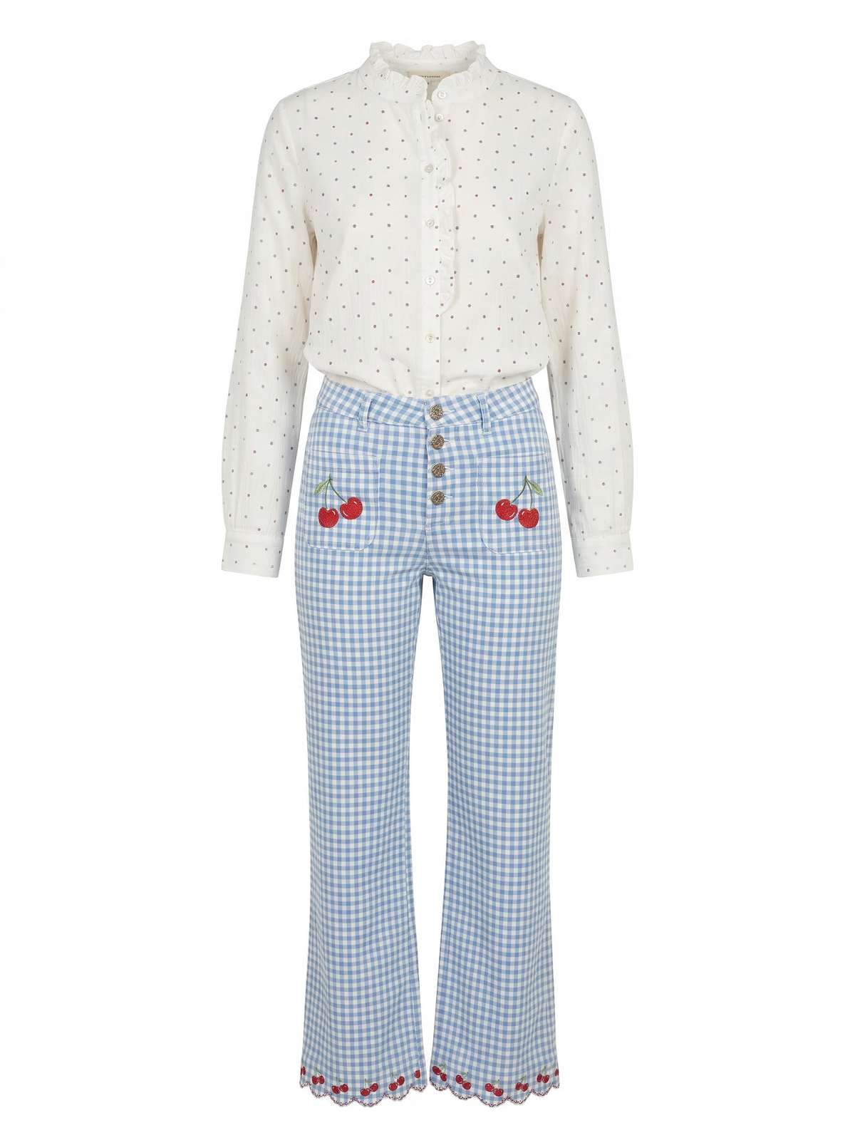 Cherry Gingham Pants - Default - Product only, no model