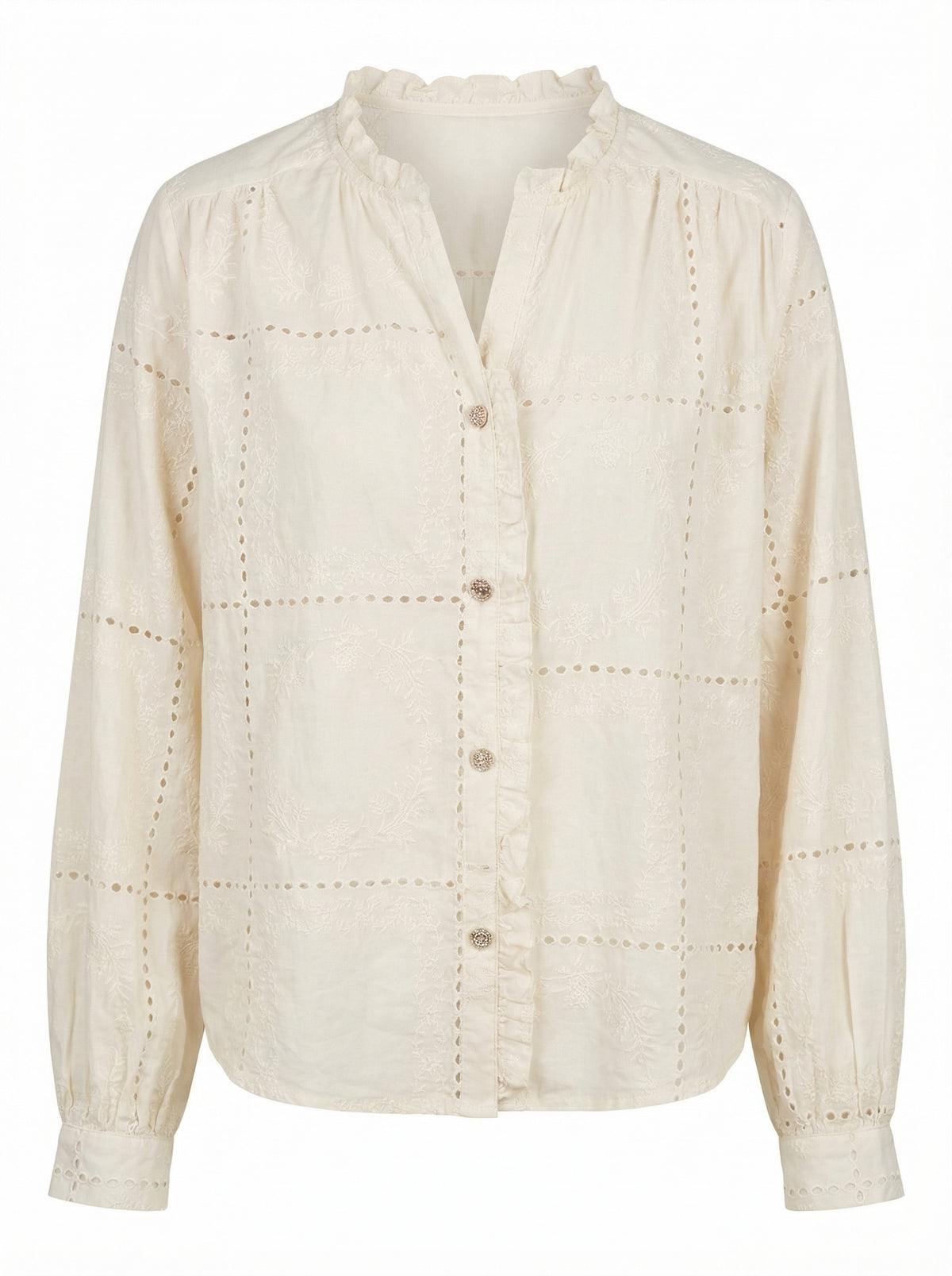 Embroidered Eyelet Blouse Cindy - Default - Product only, no model