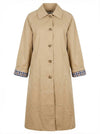 Gingham Lined Trench Coat - Default - Product only, no model