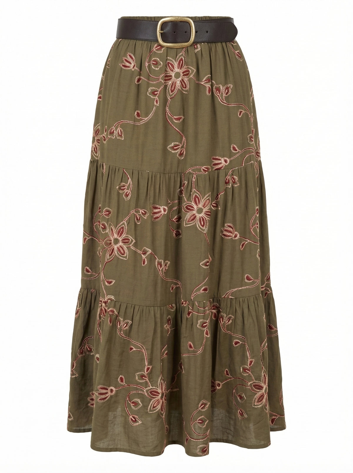 Bella Embroidered Maxi Skirt - Default - Product only, no model