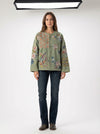 Artisan Embroidered Jacket - Green - Full body studio shot on white background