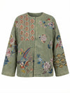 Artisan Embroidered Jacket - Green - Product only, no model
