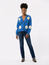 Cardigan Daisys - Ivory - Full body studio shot on white background