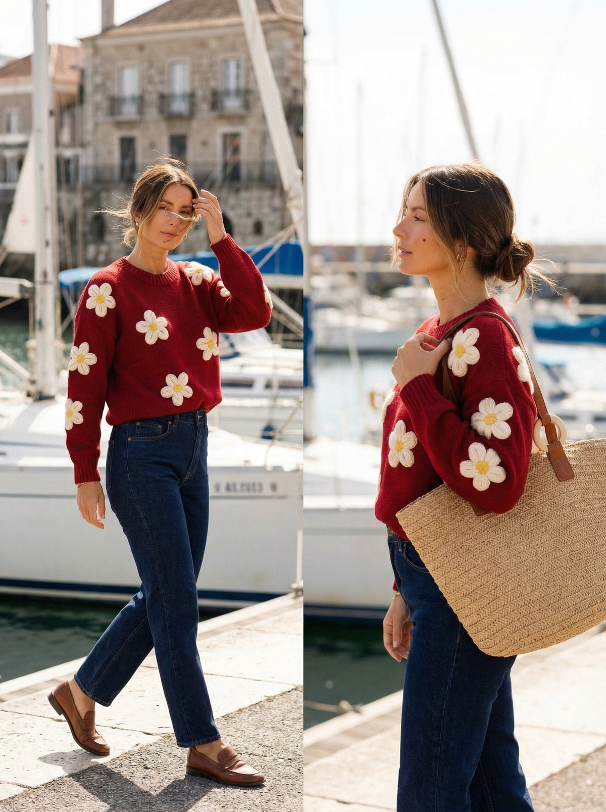 Sweater Daisys - Ivory - Lifestyle editorial shot