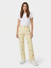 Striped Cherry Cotton Pants - Striped - Full body studio shot on white background