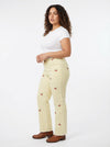 Striped Cherry Cotton Pants - Striped - Full body studio shot on white background